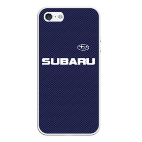 Чехол для iPhone 5/5S матовый с принтом SUBARU CARBON , Силикон | Область печати: задняя сторона чехла, без боковых панелей | subaru | автомобильные | машины | субару