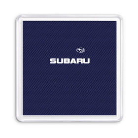 Магнит 55*55 с принтом SUBARU CARBON , Пластик | Размер: 65*65 мм; Размер печати: 55*55 мм | subaru | автомобильные | машины | субару