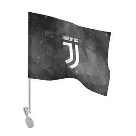 Флаг для автомобиля с принтом Juventus Cosmos , 100% полиэстер | Размер: 30*21 см | football | italia | juve | juventus | logo | sport | арт | италия | лига | лого | спорт | текстура | фк | футбол | футбольный клуб | эмблема | ювентус
