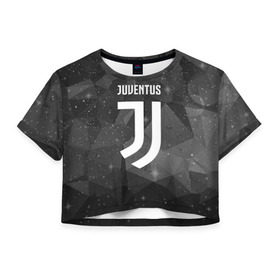 Женская футболка 3D укороченная с принтом Juventus Cosmos , 100% полиэстер | круглая горловина, длина футболки до линии талии, рукава с отворотами | football | italia | juve | juventus | logo | sport | арт | италия | лига | лого | спорт | текстура | фк | футбол | футбольный клуб | эмблема | ювентус