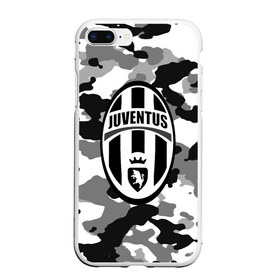 Чехол для iPhone 7Plus/8 Plus матовый с принтом FC Juventus Camouflage , Силикон | Область печати: задняя сторона чехла, без боковых панелей | Тематика изображения на принте: football | italia | juve | juventus | logo | sport | арт | италия | лига | лого | спорт | текстура | фк | футбол | футбольный клуб | эмблема | ювентус