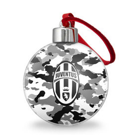 Ёлочный шар с принтом FC Juventus Camouflage , Пластик | Диаметр: 77 мм | football | italia | juve | juventus | logo | sport | арт | италия | лига | лого | спорт | текстура | фк | футбол | футбольный клуб | эмблема | ювентус