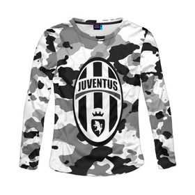 Женский лонгслив 3D с принтом FC Juventus Camouflage , 100% полиэстер | длинные рукава, круглый вырез горловины, полуприлегающий силуэт | football | italia | juve | juventus | logo | sport | арт | италия | лига | лого | спорт | текстура | фк | футбол | футбольный клуб | эмблема | ювентус