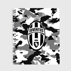 Тетрадь с принтом FC Juventus Camouflage , 100% бумага | 48 листов, плотность листов — 60 г/м2, плотность картонной обложки — 250 г/м2. Листы скреплены сбоку удобной пружинной спиралью. Уголки страниц и обложки скругленные. Цвет линий — светло-серый
 | football | italia | juve | juventus | logo | sport | арт | италия | лига | лого | спорт | текстура | фк | футбол | футбольный клуб | эмблема | ювентус