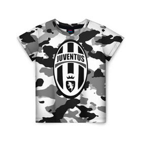 Детская футболка 3D с принтом FC Juventus Camouflage , 100% гипоаллергенный полиэфир | прямой крой, круглый вырез горловины, длина до линии бедер, чуть спущенное плечо, ткань немного тянется | football | italia | juve | juventus | logo | sport | арт | италия | лига | лого | спорт | текстура | фк | футбол | футбольный клуб | эмблема | ювентус