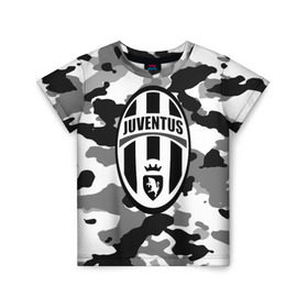 Детская футболка 3D с принтом FC Juventus Camouflage , 100% гипоаллергенный полиэфир | прямой крой, круглый вырез горловины, длина до линии бедер, чуть спущенное плечо, ткань немного тянется | Тематика изображения на принте: football | italia | juve | juventus | logo | sport | арт | италия | лига | лого | спорт | текстура | фк | футбол | футбольный клуб | эмблема | ювентус