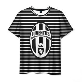 Мужская футболка 3D с принтом Juventus , 100% полиэфир | прямой крой, круглый вырез горловины, длина до линии бедер | 