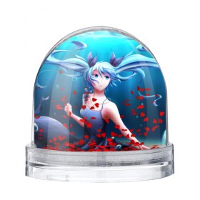 Водяной шар с принтом Аниме , Пластик | Изображение внутри шара печатается на глянцевой фотобумаге с двух сторон | anime | hatsune miku | vocaloid | вокалоид | мику хатсуне