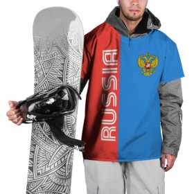 Накидка на куртку 3D с принтом RUSSIA , 100% полиэстер |  | Тематика изображения на принте: russia | герб | орел | патриот | российский | россия | русский | символика | триколор