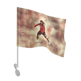 Флаг для автомобиля с принтом Ronaldinho , 100% полиэстер | Размер: 30*21 см | ronaldinho | роналдиньо | роналдинью | рональдиньо
