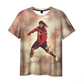 Мужская футболка 3D с принтом Ronaldinho , 100% полиэфир | прямой крой, круглый вырез горловины, длина до линии бедер | Тематика изображения на принте: ronaldinho | роналдиньо | роналдинью | рональдиньо