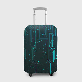 Чехол для чемодана 3D с принтом В стиле Трон новое поколения , 86% полиэфир, 14% спандекс | двустороннее нанесение принта, прорези для ручек и колес | веселые | модные | надпись | новинки | популярные | прикольная | цветные | яркие