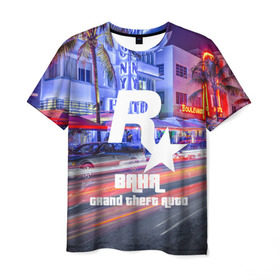 Мужская футболка 3D с принтом Ваня в стиле GTA , 100% полиэфир | прямой крой, круглый вырез горловины, длина до линии бедер | game | grand theft auto v | gta 5 | gta online | gta v | ваня | город | иван | игры | имена