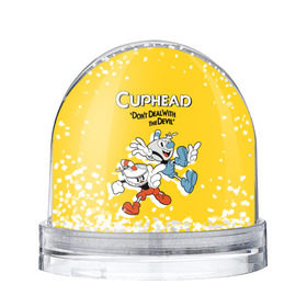 Снежный шар с принтом Cuphead , Пластик | Изображение внутри шара печатается на глянцевой фотобумаге с двух сторон | cuphead | капхед | компьтерная игра