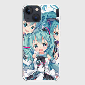 Чехол для iPhone 13 mini с принтом Miku множество ,  |  | anime | hatsune miku | vocaloid | аниме | вокалоид | мику хатсуне