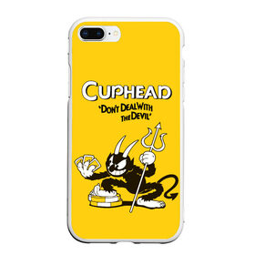 Чехол для iPhone 7Plus/8 Plus матовый с принтом Cuphead , Силикон | Область печати: задняя сторона чехла, без боковых панелей | Тематика изображения на принте: cuphead | капхед | компьтерная игра