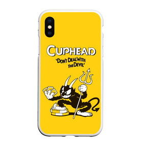 Чехол для iPhone XS Max матовый с принтом Cuphead , Силикон | Область печати: задняя сторона чехла, без боковых панелей | cuphead | капхед | компьтерная игра