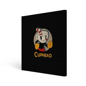 Холст квадратный с принтом Cuphead , 100% ПВХ |  | Тематика изображения на принте: cuphead | капхед | компьтерная игра