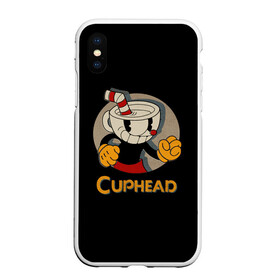 Чехол для iPhone XS Max матовый с принтом Cuphead , Силикон | Область печати: задняя сторона чехла, без боковых панелей | cuphead | капхед | компьтерная игра