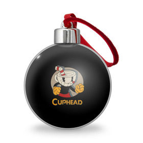 Ёлочный шар с принтом Cuphead , Пластик | Диаметр: 77 мм | Тематика изображения на принте: cuphead | капхед | компьтерная игра