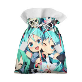 Подарочный 3D мешок с принтом Vocaloid , 100% полиэстер | Размер: 29*39 см | Тематика изображения на принте: anime | hatsune miku | vocaloid | аниме | вокалоид | мику хатсуне
