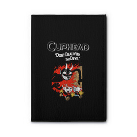 Обложка для автодокументов с принтом Cuphead , натуральная кожа |  размер 19,9*13 см; внутри 4 больших “конверта” для документов и один маленький отдел — туда идеально встанут права | cuphead | капхед | компьтерная игра