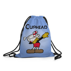 Рюкзак-мешок 3D с принтом Cuphead , 100% полиэстер | плотность ткани — 200 г/м2, размер — 35 х 45 см; лямки — толстые шнурки, застежка на шнуровке, без карманов и подкладки | cuphead | капхед | компьтерная игра