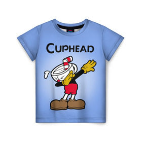 Детская футболка 3D с принтом Cuphead , 100% гипоаллергенный полиэфир | прямой крой, круглый вырез горловины, длина до линии бедер, чуть спущенное плечо, ткань немного тянется | cuphead | капхед | компьтерная игра