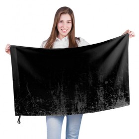 Флаг 3D с принтом Black Grunge , 100% полиэстер | плотность ткани — 95 г/м2, размер — 67 х 109 см. Принт наносится с одной стороны | grunge | абстракция | гранж | черный