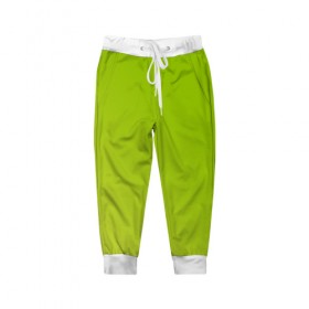 Детские брюки 3D с принтом Lime Green , 100% полиэстер | манжеты по низу, эластичный пояс регулируется шнурком, по бокам два кармана без застежек, внутренняя часть кармана из мелкой сетки | 