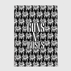 Постер с принтом Guns n roses , 100% бумага
 | бумага, плотность 150 мг. Матовая, но за счет высокого коэффициента гладкости имеет небольшой блеск и дает на свету блики, но в отличии от глянцевой бумаги не покрыта лаком | Тематика изображения на принте: guns n roses | gunsnroses | ганз н роус | ганзес роус | ганзесроус | ганзнроус | дафф маккаган | диззи рид | мелисса риз | ричард фортус | рок | слэш | франк феррер | эксл роуз