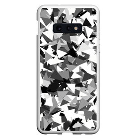 Чехол для Samsung S10E с принтом Городской серый камуфляж , Силикон | Область печати: задняя сторона чехла, без боковых панелей | армия | геометрический | геометрия | маскировка | милитари | паттерн | текстура | треугольники | чернобелый