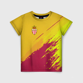 Детская футболка 3D с принтом Monaco 2018 original , 100% гипоаллергенный полиэфир | прямой крой, круглый вырез горловины, длина до линии бедер, чуть спущенное плечо, ткань немного тянется | football | soccer | монако