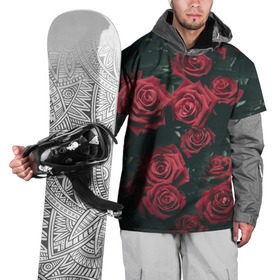 Накидка на куртку 3D с принтом Цветы Розы , 100% полиэстер |  | Тематика изображения на принте: 8 | день | женский | женский день | красная | любовь | марта | роза | розы | цветы