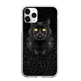 Чехол для iPhone 11 Pro матовый с принтом Чёрный котик , Силикон |  | кошка | чёрная