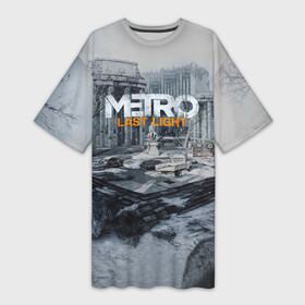Платье-футболка 3D с принтом METRO Last Light ,  |  | 2033 | exodus | last | light | metro | апокалипсис | зомби | метро | монстр