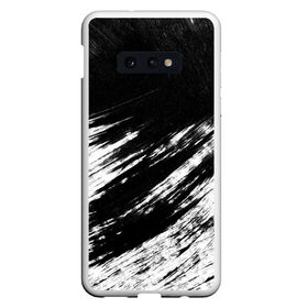 Чехол для Samsung S10E с принтом abstraction black&white , Силикон | Область печати: задняя сторона чехла, без боковых панелей | abstraction | watercolor | абстракция красок | акварель | брызги красок | живопись | краска | потертость красок | размытые краски | текстуры | черно белый | яркие | яркие краски