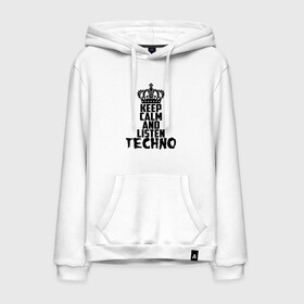 Мужская толстовка хлопок с принтом Keep calm and listen Techno , френч-терри, мягкий теплый начес внутри (100% хлопок) | карман-кенгуру, эластичные манжеты и нижняя кромка, капюшон с подкладом и шнурком | ebm | edm | hi nrg | techno | габбер | даб | детройт | дип | индастриал | италиан | минимал | музыка | синтипоп | тек хаус | техно | фанк | хард | чикаго хаус | шранц | эйсид | электро | электронная