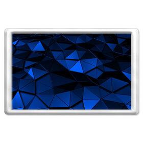 Магнит 45*70 с принтом Blue abstraction collection , Пластик | Размер: 78*52 мм; Размер печати: 70*45 | abstraction | geometry | polygon | абстракция | геометрия | грань | краски | кубик | кубики | линии | мозаика | полигон | разноцветные | ребро | текстура | тени | узор