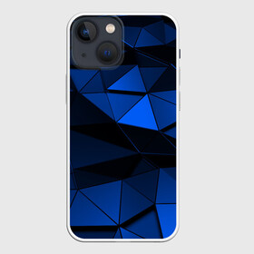 Чехол для iPhone 13 mini с принтом Blue abstraction collection ,  |  | abstraction | geometry | polygon | абстракция | геометрия | грань | краски | кубик | кубики | линии | мозаика | полигон | разноцветные | ребро | текстура | тени | узор