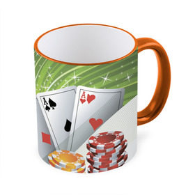 Кружка 3D с принтом Покер Старс , керамика | ёмкость 330 мл | Тематика изображения на принте: игра | казино | каре | карты | роял | сет | стрит | туз | удача | флеш | фул | хаус