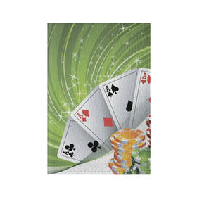 Обложка для паспорта матовая кожа с принтом Покер Старс , натуральная матовая кожа | размер 19,3 х 13,7 см; прозрачные пластиковые крепления | игра | казино | каре | карты | роял | сет | стрит | туз | удача | флеш | фул | хаус