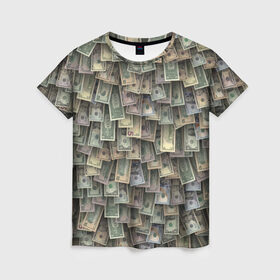 Женская футболка 3D с принтом Доллары США , 100% полиэфир ( синтетическое хлопкоподобное полотно) | прямой крой, круглый вырез горловины, длина до линии бедер | dollar | forex | usa | банкноты | богатство | валюта | деньги | доллар | купюры | паттрен | трейдер | чешуя