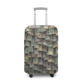Чехол для чемодана 3D с принтом Доллары США , 86% полиэфир, 14% спандекс | двустороннее нанесение принта, прорези для ручек и колес | Тематика изображения на принте: dollar | forex | usa | банкноты | богатство | валюта | деньги | доллар | купюры | паттрен | трейдер | чешуя