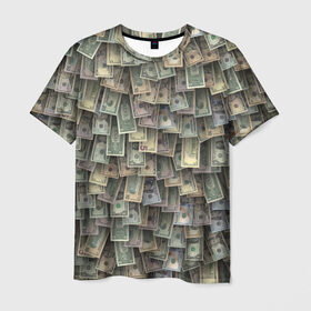 Мужская футболка 3D с принтом Доллары США , 100% полиэфир | прямой крой, круглый вырез горловины, длина до линии бедер | Тематика изображения на принте: dollar | forex | usa | банкноты | богатство | валюта | деньги | доллар | купюры | паттрен | трейдер | чешуя