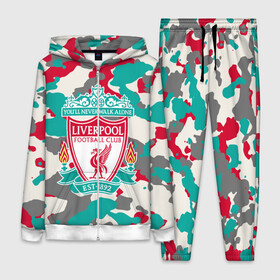 Женский костюм 3D с принтом FC Liverpool ,  |  | england | football | liverpool fc | logo | sport | англия | арт | камуфляж | ливерпуль | лига | лого | милитари | спорт | текстура | фк | футбол | футбольный клуб | эмблема