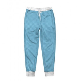 Мужские брюки 3D с принтом Blue texture , 100% полиэстер | манжеты по низу, эластичный пояс регулируется шнурком, по бокам два кармана без застежек, внутренняя часть кармана из мелкой сетки | 