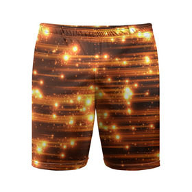 Мужские шорты 3D спортивные с принтом Огоньки ,  |  | Тематика изображения на принте: кометы | космос | метеорит | огоньки | свет | яркий