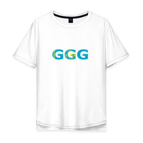 Мужская футболка хлопок Oversize с принтом Геннадий Головкин , 100% хлопок | свободный крой, круглый ворот, “спинка” длиннее передней части | ggg | golovkin | геннадий | головкин | казахстан | кз