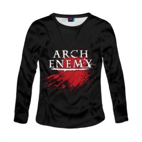 Женский лонгслив 3D с принтом Arch Enemy , 100% полиэстер | длинные рукава, круглый вырез горловины, полуприлегающий силуэт | arch enemy | band | blood | metal | music | rock | атрибутика | группа | кровь | метал | музыка | рок